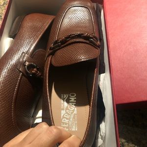 Men's Ferragamo brown shoes brand new with tags